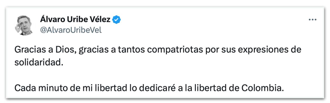 Justiça da Colômbia manda soltar ex-presidente Álvaro Uribe