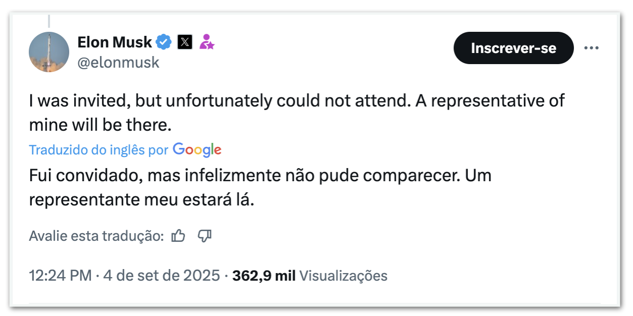 Trump faz jantar com CEOs de big techs e Musk não vai