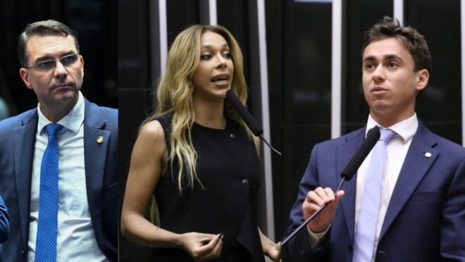 Erika Hilton acusa Flávio Bolsonaro e Nikolas Ferreira de apologia a golpe
