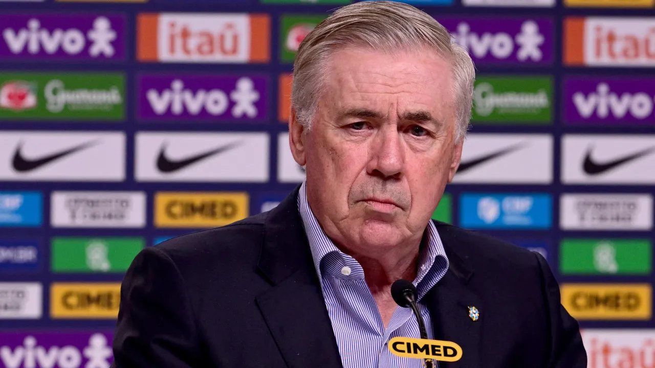 Ancelotti diz que deve escalar o Brasil com quatro atacantes na Copa do Mundo