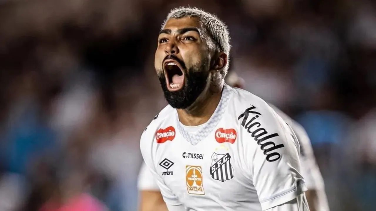 Gabigol é punido pelo STJD por gesto obsceno em jogo do Santos