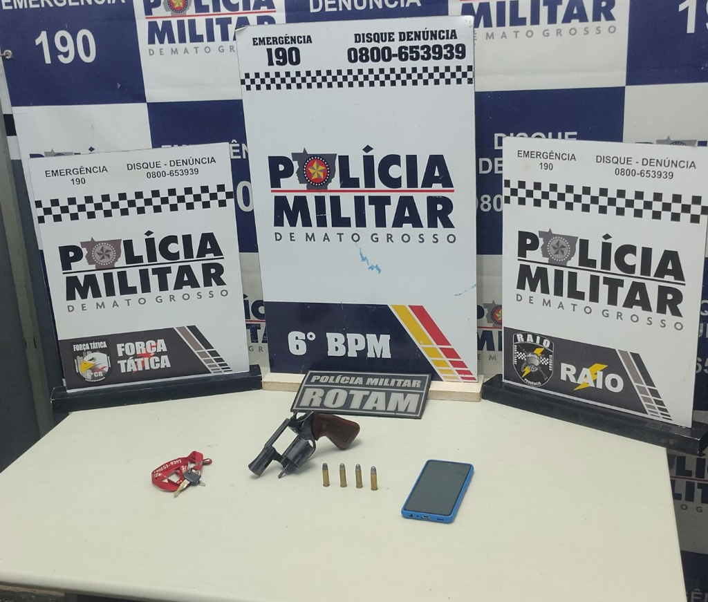 Polícia Militar prende dois faccionados e apreende armas de fogo em Cáceres